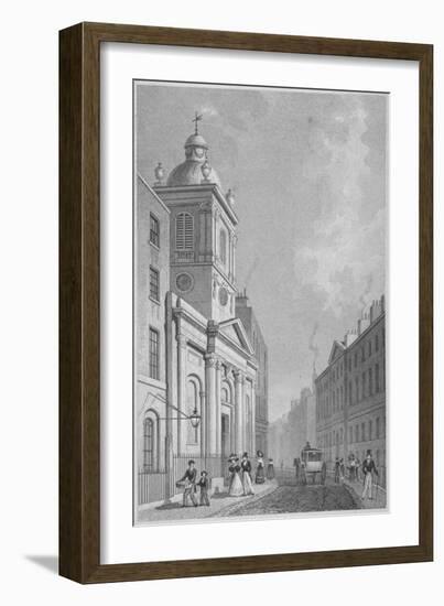 View of the Church of St Peter-Le-Poer and Old Broad Street, City of London, 1830-Thomas Barber-Framed Giclee Print