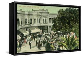 View of the Circle - Palo Alto, CA-Lantern Press-Framed Stretched Canvas