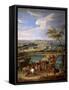 View of the City and Palace of Versailles, as Seen from the Montbauron Hill-Jean-Baptiste Martin-Framed Stretched Canvas