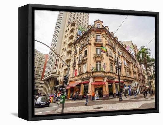 View of the city centre, City of Sao Paulo, State of Sao Paulo, Brazil, South America-Karol Kozlowski-Framed Stretched Canvas