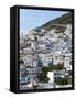 View of the City, Chefchaouen (Chaouen), Tangeri-Tetouan Region, Rif Mountains, Morocco, North Afri-Nico Tondini-Framed Stretched Canvas