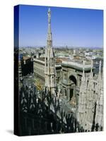 View of the City from the Roof of the Duomo (Cathedral), Milan, Lombardia (Lombardy), Italy, Europe-Sheila Terry-Stretched Canvas