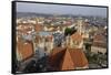 View of the City from the Tower of Peterskirche, Munich, Bavaria, Germany-Gary Cook-Framed Stretched Canvas