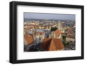 View of the City from the Tower of Peterskirche, Munich, Bavaria, Germany-Gary Cook-Framed Photographic Print