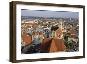 View of the City from the Tower of Peterskirche, Munich, Bavaria, Germany-Gary Cook-Framed Photographic Print