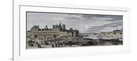 View of the City Hall of Paris and the Ile De La Cité-Jacques Rigaud-Framed Premium Giclee Print