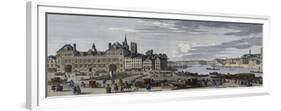 View of the City Hall of Paris and the Ile De La Cité-Jacques Rigaud-Framed Premium Giclee Print