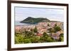 View of the City of Angra Do Heroismo with Mount Brazil on Terceira Island-foodbytes-Framed Photographic Print