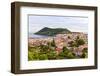 View of the City of Angra Do Heroismo with Mount Brazil on Terceira Island-foodbytes-Framed Photographic Print