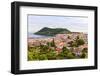 View of the City of Angra Do Heroismo with Mount Brazil on Terceira Island-foodbytes-Framed Photographic Print