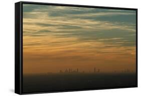 View of the City of Atlanta at Sunset from Stone Mountain Park, Georgia-Natalie Tepper-Framed Stretched Canvas