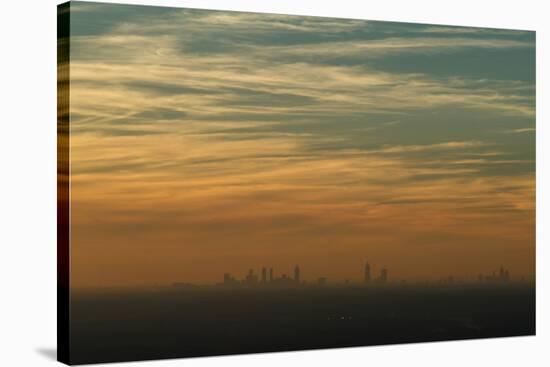 View of the City of Atlanta at Sunset from Stone Mountain Park, Georgia-Natalie Tepper-Stretched Canvas