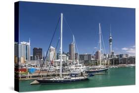 View of the City of Auckland from Auckland Harbour, North Island, New Zealand, Pacific-Michael Nolan-Stretched Canvas