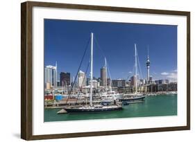 View of the City of Auckland from Auckland Harbour, North Island, New Zealand, Pacific-Michael Nolan-Framed Photographic Print