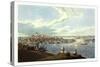 View of the City of Boston from Dorchester Heights, 1793 1878, USA, America-Robert The Younger Havell-Stretched Canvas