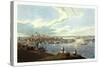 View of the City of Boston from Dorchester Heights, 1793 1878, USA, America-Robert The Younger Havell-Stretched Canvas