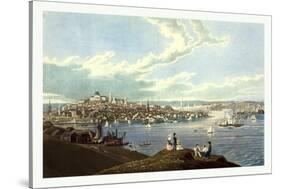 View of the City of Boston from Dorchester Heights, 1793 1878, USA, America-Robert The Younger Havell-Stretched Canvas