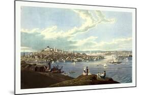 View of the City of Boston from Dorchester Heights, 1793 1878, USA, America-Robert The Younger Havell-Mounted Giclee Print