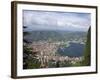 View of the City of Como from Brunate, Lake Como, Lombardy, Italian Lakes, Italy, Europe-Peter Barritt-Framed Photographic Print