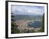 View of the City of Como from Brunate, Lake Como, Lombardy, Italian Lakes, Italy, Europe-Peter Barritt-Framed Photographic Print