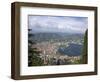 View of the City of Como from Brunate, Lake Como, Lombardy, Italian Lakes, Italy, Europe-Peter Barritt-Framed Photographic Print