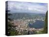 View of the City of Como from Brunate, Lake Como, Lombardy, Italian Lakes, Italy, Europe-Peter Barritt-Stretched Canvas