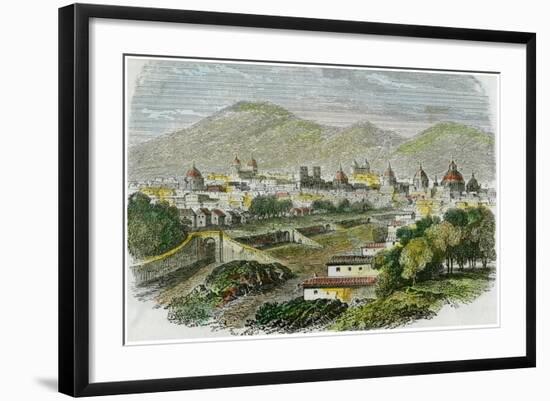 View of the City of Cuzco, Peru, C1875-null-Framed Giclee Print