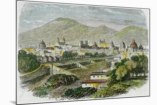 View of the City of Cuzco, Peru, C1875-null-Mounted Giclee Print