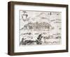 View of the City of Gravina and Neighboring Churches and Monasteries-Giovan Battista Pacichelli-Framed Giclee Print