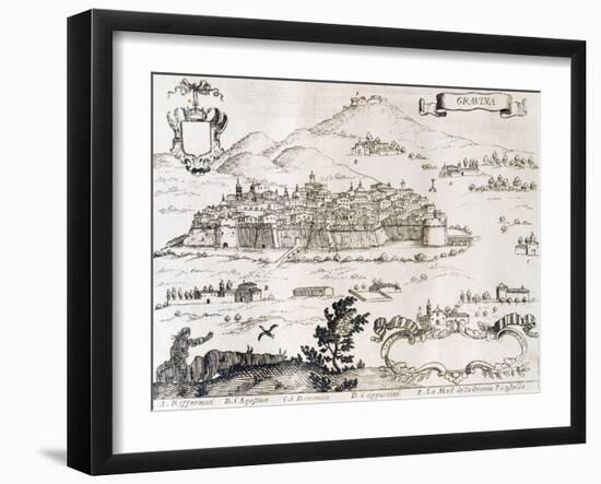 View of the City of Gravina and Neighboring Churches and Monasteries-Giovan Battista Pacichelli-Framed Giclee Print