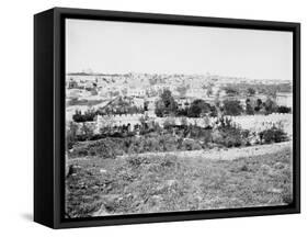 View of the City of Jerusalem from the Golgotha, Between 1870 and 1880-null-Framed Stretched Canvas