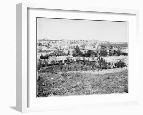 View of the City of Jerusalem from the Golgotha, Between 1870 and 1880-null-Framed Giclee Print