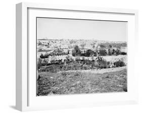 View of the City of Jerusalem from the Golgotha, Between 1870 and 1880-null-Framed Giclee Print
