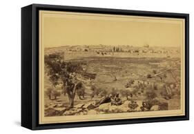 View of the City of Jerusalem from the Mount of Olives, Between 1860 and 1880-null-Framed Stretched Canvas