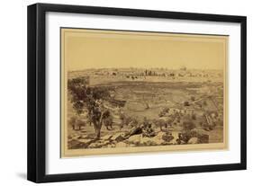 View of the City of Jerusalem from the Mount of Olives, Between 1860 and 1880-null-Framed Giclee Print