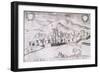 View of the City of Larino, Molise, from the Kingdom of Naples in Perspective-Giovan Battista Pacichelli-Framed Giclee Print