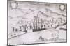 View of the City of Larino, Molise, from the Kingdom of Naples in Perspective-Giovan Battista Pacichelli-Mounted Giclee Print