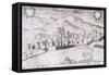 View of the City of Larino, Molise, from the Kingdom of Naples in Perspective-Giovan Battista Pacichelli-Framed Stretched Canvas