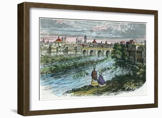 View of the City of Lima, the Capital of Peru, from the River Rimac, C1875-null-Framed Giclee Print