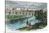 View of the City of Lima, the Capital of Peru, from the River Rimac, C1875-null-Stretched Canvas