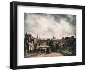 View of the City of London from Sir Richard Steele's Cottage, 19th Century-John Constable-Framed Premium Giclee Print