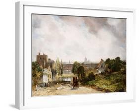 View of the City of London from Sir Richard Steele's Cottage, Hampstead-John Constable-Framed Giclee Print