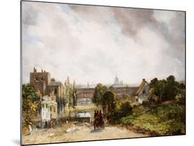 View of the City of London from Sir Richard Steele's Cottage, Hampstead-John Constable-Mounted Giclee Print