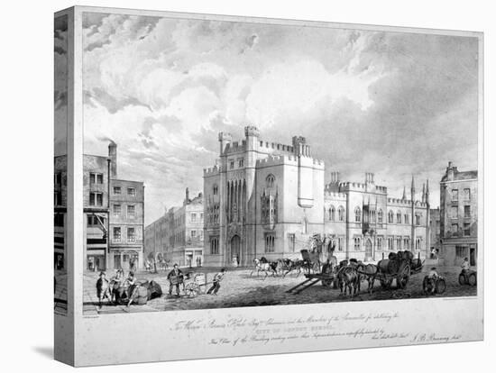 View of the City of London School, Honey Lane Market, Milk Street, City of London, 1835-GE Madeley-Stretched Canvas