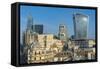 View of The City of London skyline and 20 Fenchurch Street (The Walkie Talkie), London, England-Frank Fell-Framed Stretched Canvas