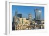 View of The City of London skyline and 20 Fenchurch Street (The Walkie Talkie), London, England-Frank Fell-Framed Photographic Print