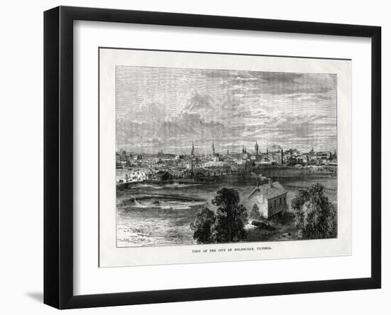 View of the City of Melbourne, Victoria, Australia, 1877-null-Framed Giclee Print