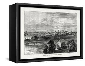 View of the City of Melbourne, Victoria, Australia, 1877-null-Framed Stretched Canvas