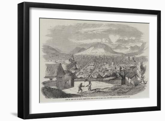 View of the City of Quito, Taken from the Convent of San Juan, Just Previous to the Late Earthquake-null-Framed Giclee Print