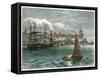 View of the City of San Domingo from the Harbour, Dominican Republic, C1880-null-Framed Stretched Canvas